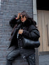 Puffy, short jacket "FUSION AD611" - BLACK